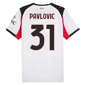 AC Milan Koszulka Piłkarska 2025-26 Pavlovic #31 Wyjazdowa Męska