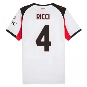 AC Milan Koszulka Piłkarska 2025-26 Ricci #4 Wyjazdowa Męska