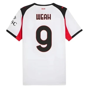 AC Milan Koszulka Piłkarska 2025-26 Weah #9 Wyjazdowa Męska