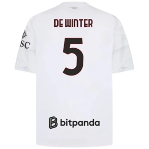 AC Milan Koszulka Piłkarska 2026-27 De Winter #5 Wyjazdowa Męska