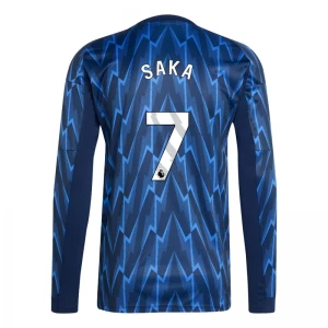 Arsenal FC Koszulka Piłkarska 2025-26 Bukayo Saka #7 Wyjazdowa Męska Długi Rękaw
