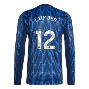 Arsenal FC Koszulka Piłkarska 2025-26 J. Timber #12 Wyjazdowa Męska Długi Rękaw