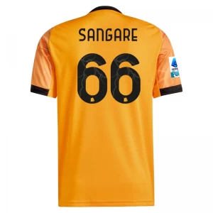 AS Roma Koszulka Piłkarska 2025-26 Sangare #66 Wyjazdowa Męska