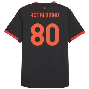 Authentic Ronaldinho #80 Koszulki Piłkarskie AC Milan 2026-27 Trzecia Męska