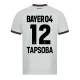 Bayer 04 Leverkusen Koszulka Piłkarska 2023-24 Tapsoba #12 Wyjazdowa Męska