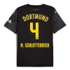 BVB Borussia Dortmund Koszulka Piłkarska 2024-25 N.Schlotterbeck #4 Wyjazdowa Męska