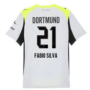 BVB Borussia Dortmund Koszulka Piłkarska 2025-26 Fabio Silva #21 Wyjazdowa Męska