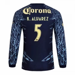 Club América Koszulka Piłkarska 2025-26 K. ALVAREZ #5 Wyjazdowa Męska Długi Rękaw