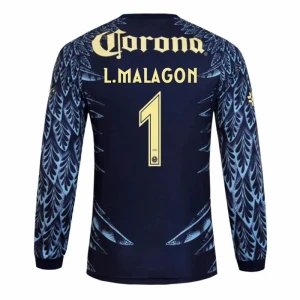 Club América Koszulka Piłkarska 2025-26 L. MALAGON #1 Wyjazdowa Męska Długi Rękaw
