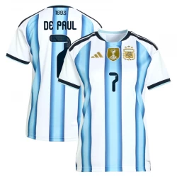 Damska Koszulka Argentyna De Paul #7 2026 Domowa
