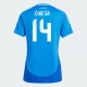 Damska Koszulka Federico Chiesa #14 Włochy Mistrzostwa Europy 2024 Domowa