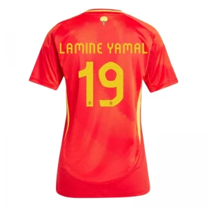 Damska Koszulka Hiszpania Lamnine Yamal #19 2025 Euro Domowa