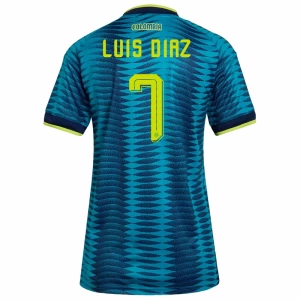 Damska Koszulka Luis Diaz #7 Kolumbia Mistrzostwa Świata 2026 Wyjazdowa