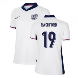 Damska Koszulka Marcus Rashford #19 Anglia Mistrzostwa Europy 2024 Domowa