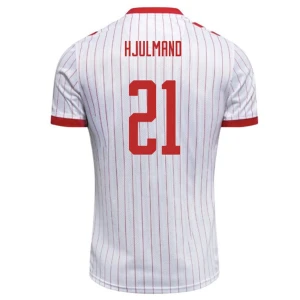 Dania Koszulka Piłkarska 2026 Hjulmand #21 Wyjazdowa Męska
