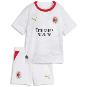 Dzieci AC Milan Strój Piłkarski Koszulka 2026-27 Wyjazdowa