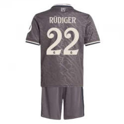 Dzieci Antonio Rudiger #22 Koszulki Piłkarskie Real Madryt 2024-25 HP Alternatywna