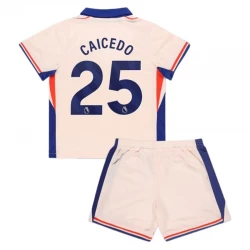 Dzieci Chelsea FC Strój Piłkarski Koszulka Moisés Caicedo #25 2024-25 Wyjazdowa