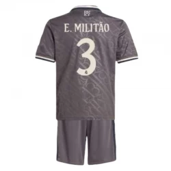 Dzieci E.Militao #3 Koszulki Piłkarskie Real Madryt 2024-25 Alternatywna