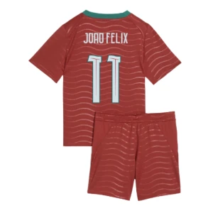 Dzieci Joao Felix #11 Strój Piłkarski Koszulka + Spodenki Portugalia Mistrzostwa Świata 2026 Domowa