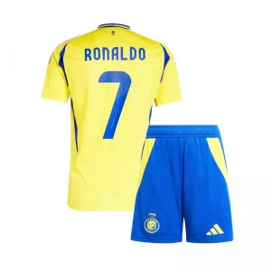 Dzieci Koszulka + Spodenki Al-Nassr FC Cristiano Ronaldo #7 2024-25 Domowa