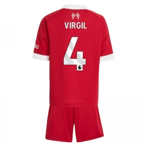 Dzieci Koszulka + Spodenki Liverpool FC Virgil van Dijk #4 2025-26 Domowa