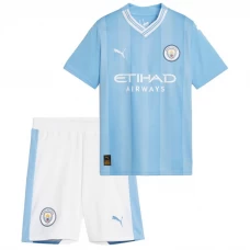 Dzieci Koszulka + Spodenki Manchester City 2023-24 Domowa