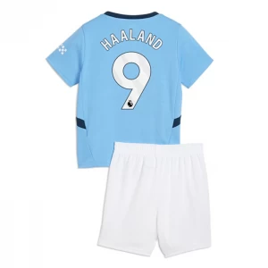 Dzieci Koszulka + Spodenki Manchester City Erling Haaland #9 2024-25 Domowa