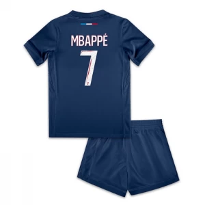 Dzieci Koszulka + Spodenki Paris Saint-Germain PSG Kylian Mbappé #7 2024-25 Domowa