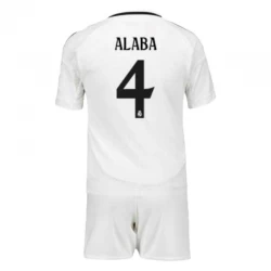 Dzieci Koszulka + Spodenki Real Madryt David Alaba #4 2024-25 Domowa