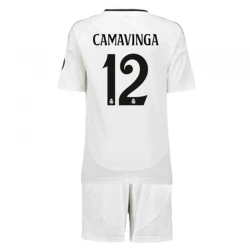 Dzieci Koszulka + Spodenki Real Madryt Eduardo Camavinga #12 2024-25 Domowa