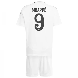 Dzieci Koszulka + Spodenki Real Madryt Mbappe #9 2024-25 Domowa