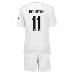 Dzieci Koszulka + Spodenki Real Madryt Rodrygo #11 2024-25 Domowa