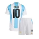 Dzieci Lionel Messi #10 Strój Piłkarski Koszulka + Spodenki Argentyna Copa America 2024 Domowa