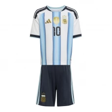 Dzieci Lionel Messi #10 Strój Piłkarski Koszulka + Spodenki Argentyna Mistrzostwa Świata 2026 Domowa
