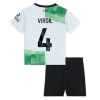 Dzieci Liverpool FC Strój Piłkarski Koszulka Virgil van Dijk #4 2023-24 Wyjazdowa