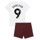 Dzieci Manchester City Strój Piłkarski Koszulka Erling Haaland #9 2023-24 Wyjazdowa