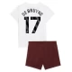 Dzieci Manchester City Strój Piłkarski Koszulka Kevin De Bruyne #17 2023-24 Wyjazdowa