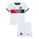 Dzieci Paris Saint-Germain PSG Strój Piłkarski Koszulka Kylian Mbappé #7 2023-24 Wyjazdowa