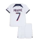 Dzieci Paris Saint-Germain PSG Strój Piłkarski Koszulka Kylian Mbappé #7 2023-24 Wyjazdowa