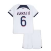 Dzieci Paris Saint-Germain PSG Strój Piłkarski Koszulka Marco Verratti #6 2023-24 Wyjazdowa