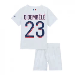 Dzieci Paris Saint-Germain PSG Strój Piłkarski Koszulka Ousmane Dembélé #23 2023-24 Wyjazdowa
