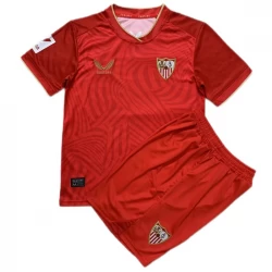 Dzieci Sevilla FC Strój Piłkarski Koszulka 2023-24 Wyjazdowa