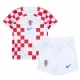 Dzieci Strój Piłkarski Koszulka + Spodenki Chorwacja Mistrzostwa Świata 2022 Domowa