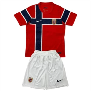 Dzieci Strój Piłkarski Koszulka + Spodenki Norwegia Mistrzostwa Świata 2026 Domowa