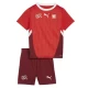 Dzieci Strój Piłkarski Koszulka + Spodenki Szwajcaria Mistrzostwa Europy 2024 Domowa