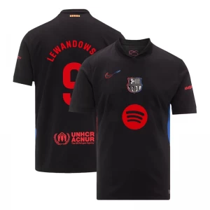 FC Barcelona Koszulka Piłkarska 2024-25 New Spotify Logo Robert Lewandowski #9 Wyjazdowa Męska