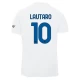 Inter Mediolan Koszulka Piłkarska 2023-24 Lautaro Martínez #10 Wyjazdowa Męska