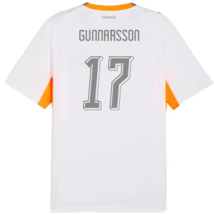 Islandia Koszulka Piłkarska 2026 Gunnarsson #17 Wyjazdowa Męska