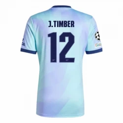 J. Timber #12 Koszulki Piłkarskie Arsenal FC 2024-25 UCL Trzecia Męska